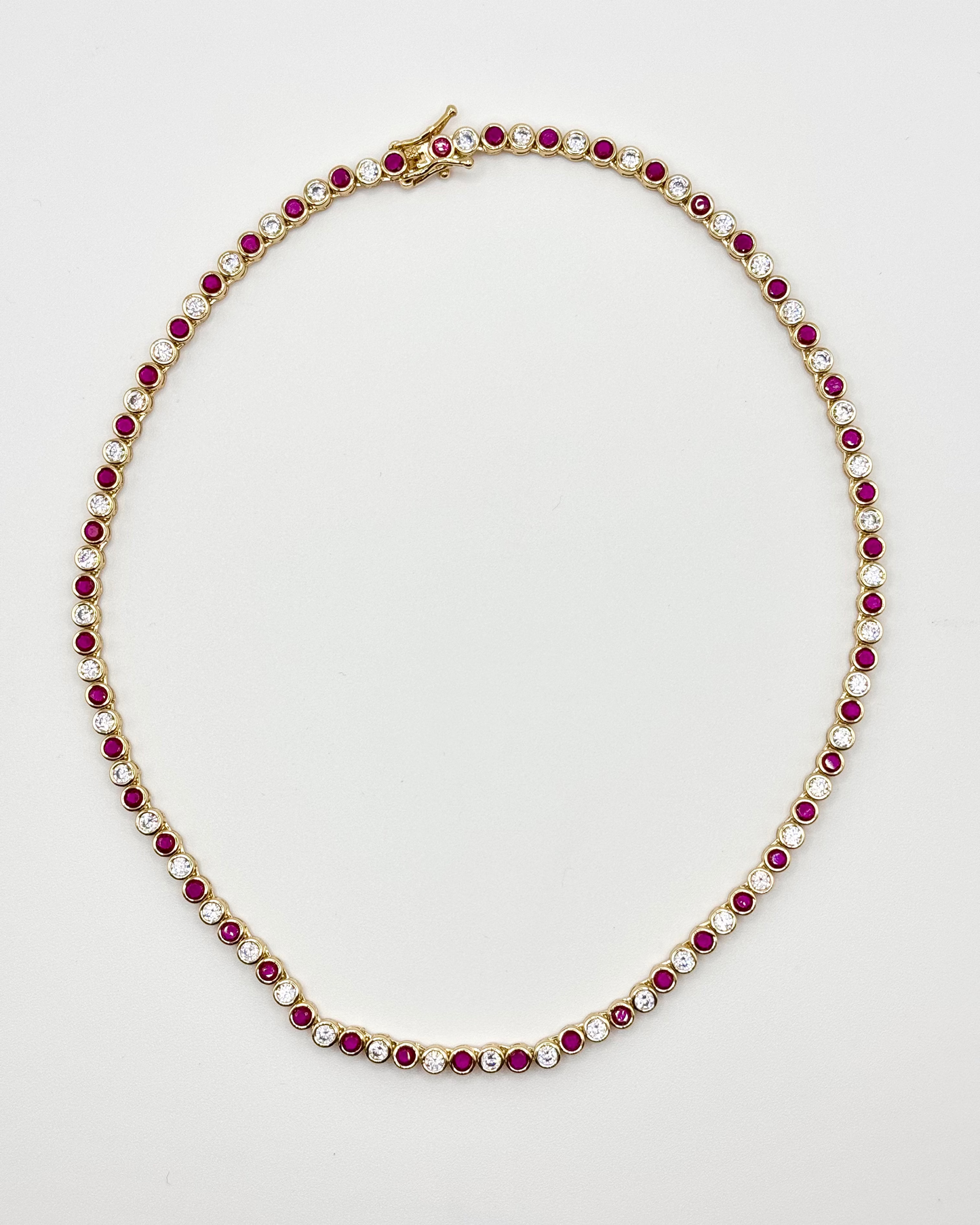 Alternating Tennis Necklace