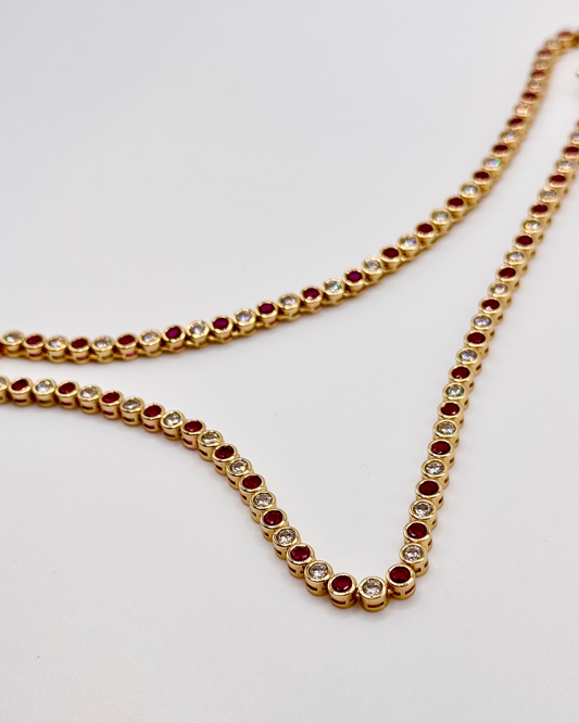Alternating Tennis Necklace