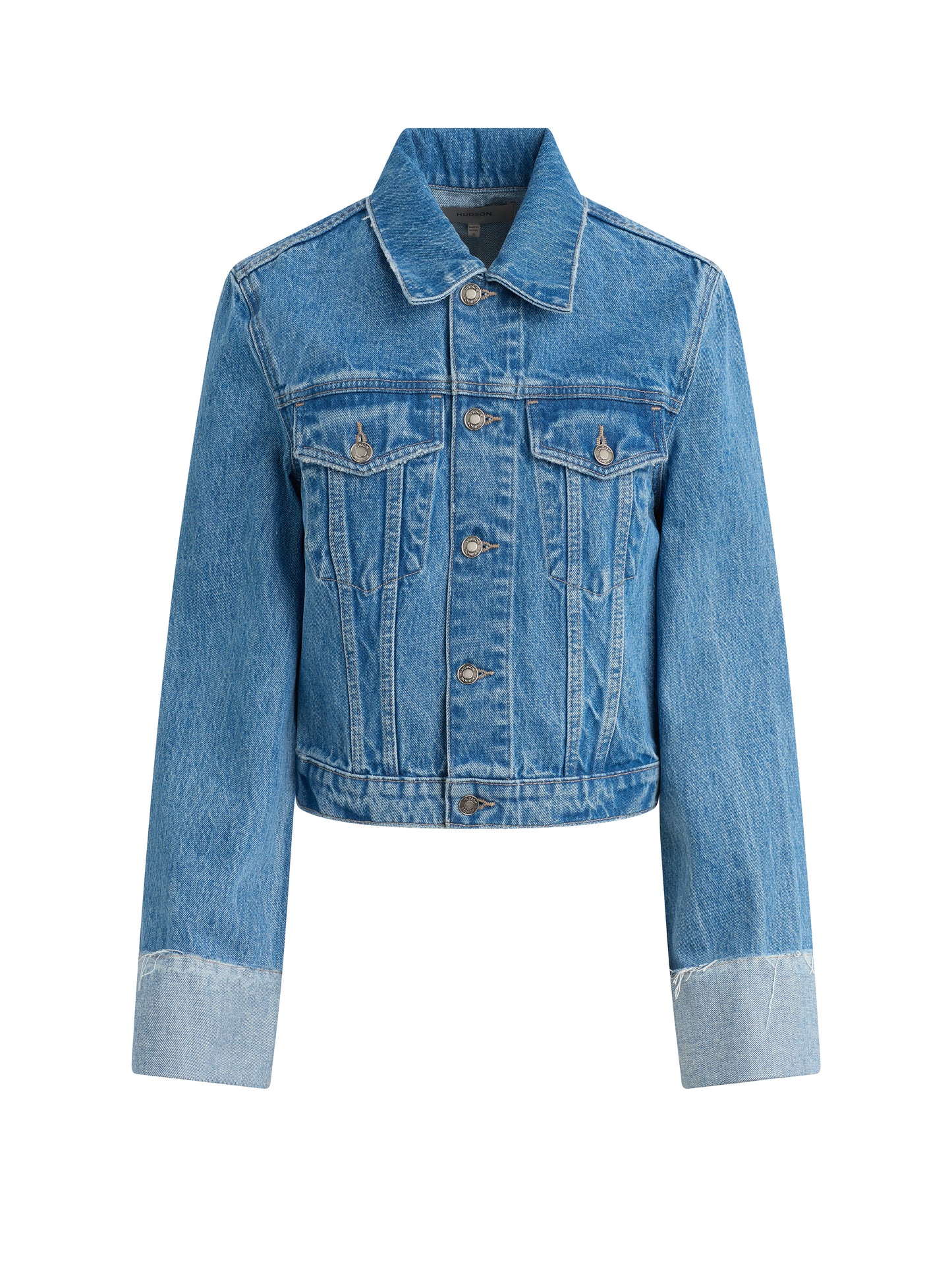 HUDSON - Cuffed Cropped Denim Jacket
