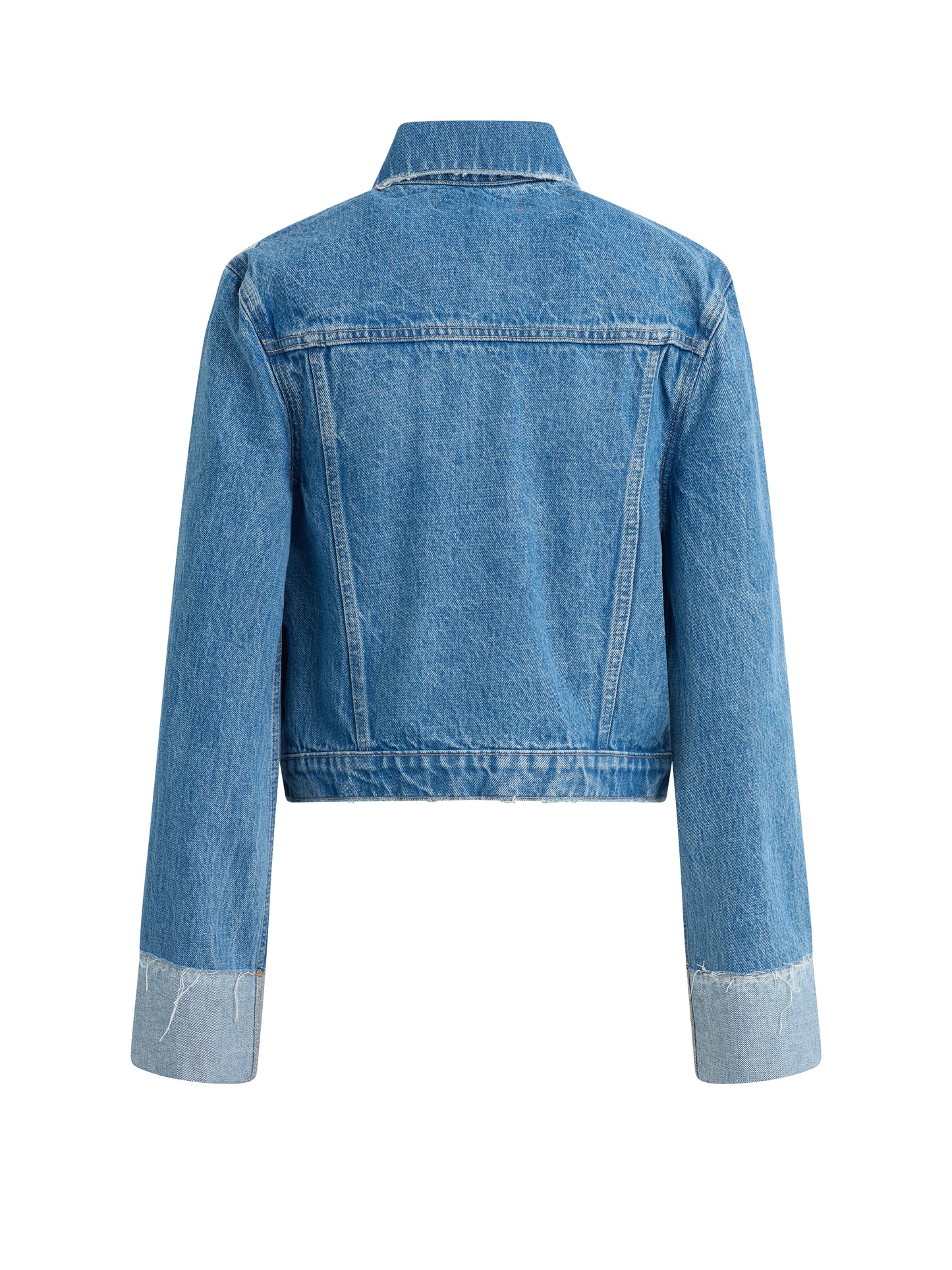HUDSON - Cuffed Cropped Denim Jacket