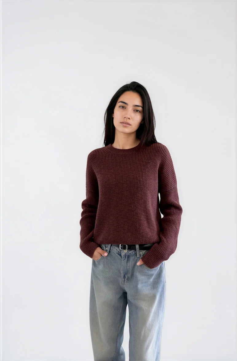 Crewneck Pull On Sweater