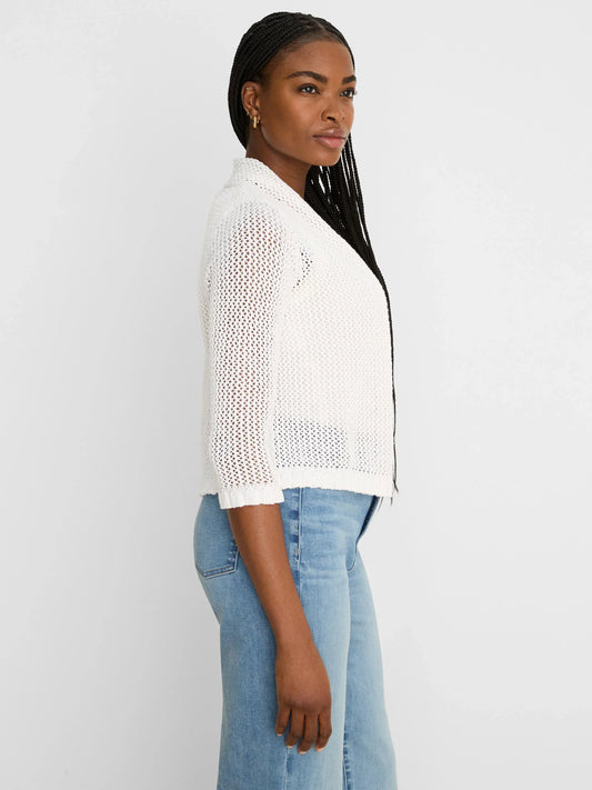 Mesh Ruffle Cardigan