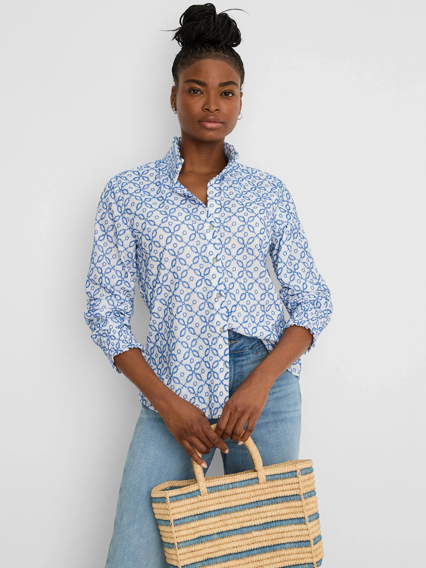 Embroidered Tile Shirt