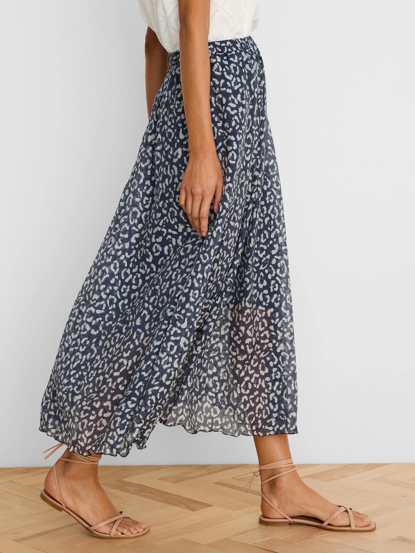 Leopard Crinkle Skirt