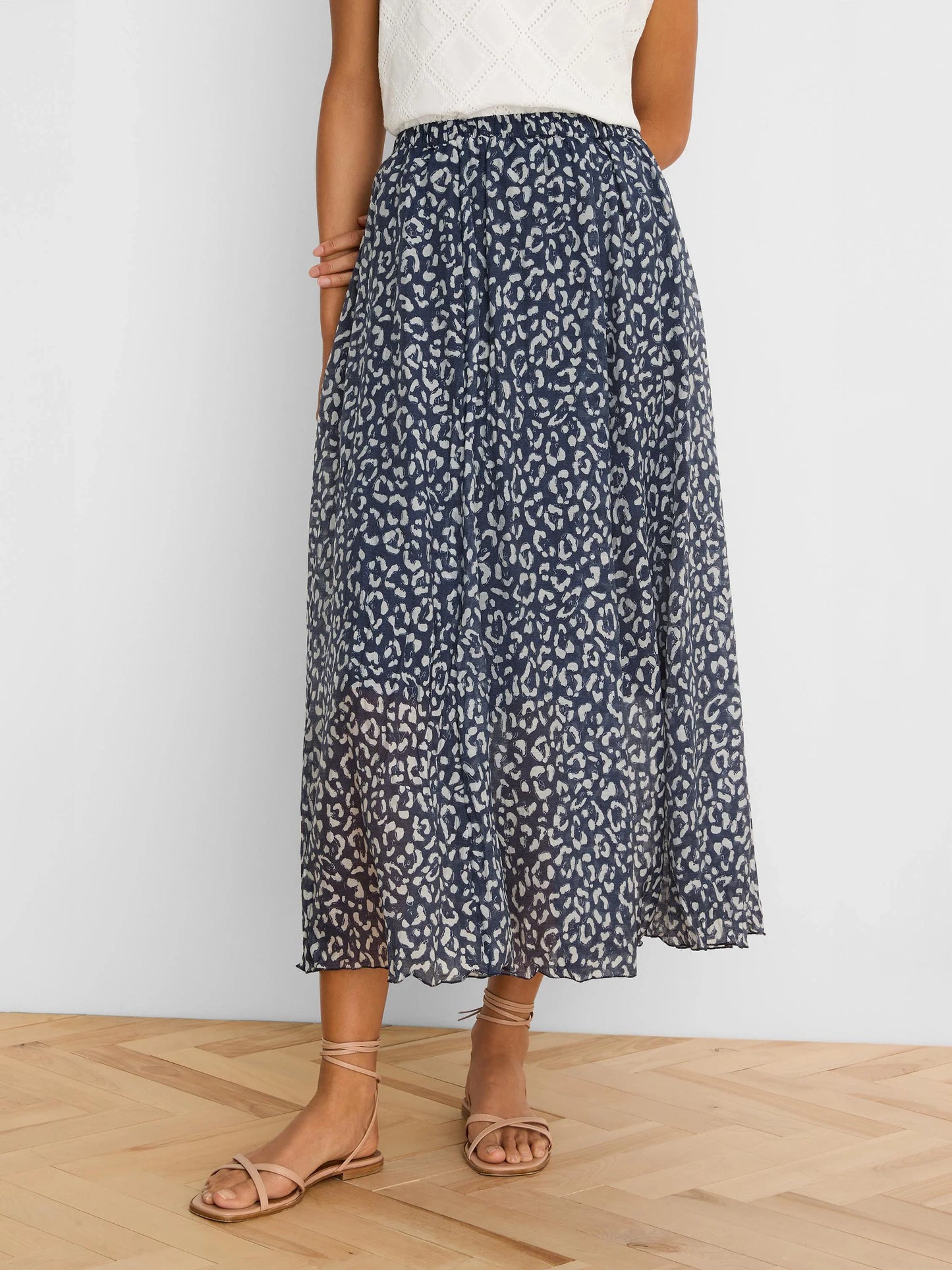 Leopard Crinkle Skirt