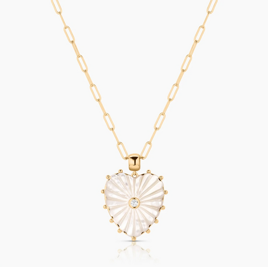 THATCH - Malene Mother of Pearl Paperclip Necklace