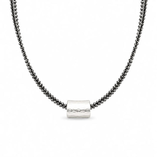 Pyrite Barrel Necklace