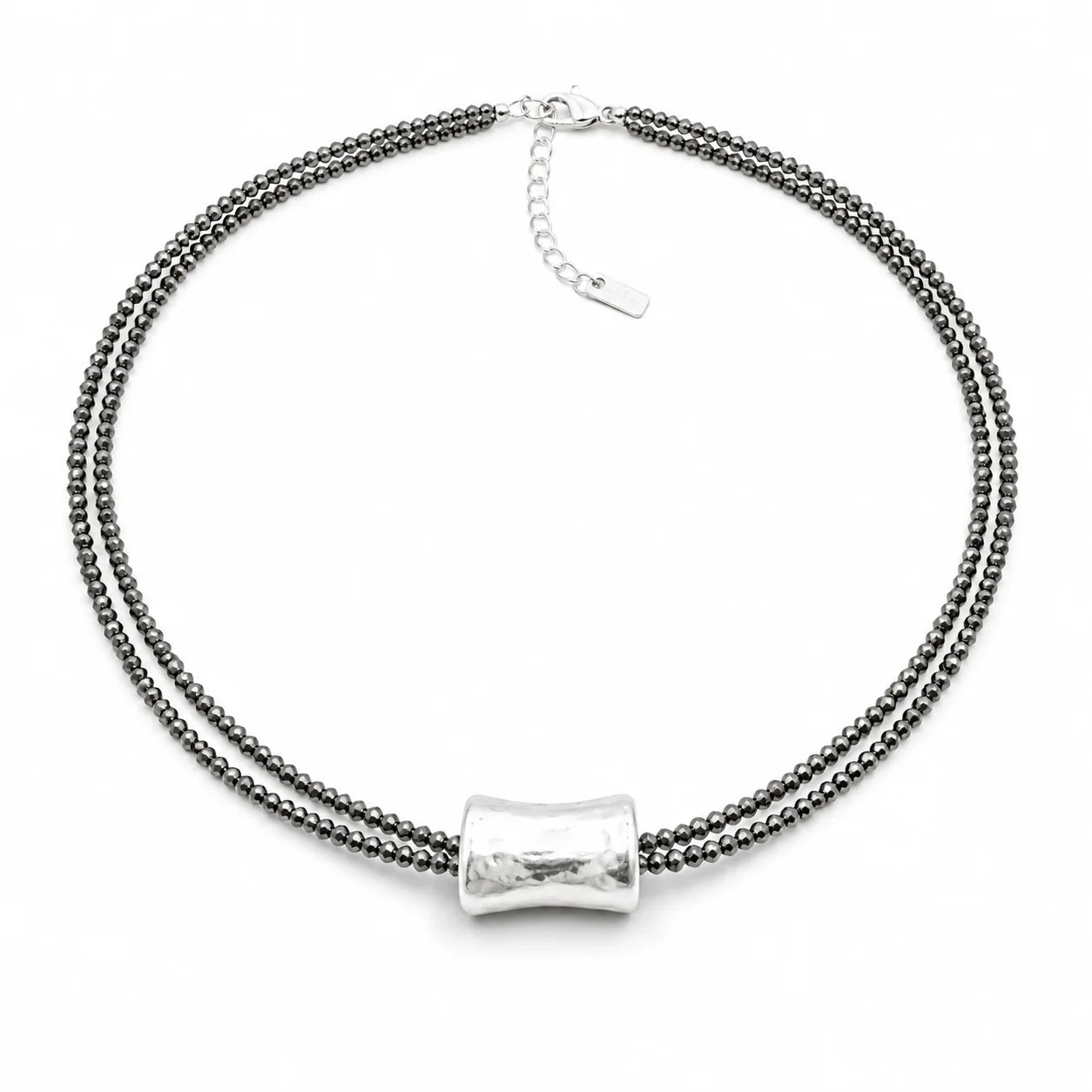 Pyrite Barrel Necklace