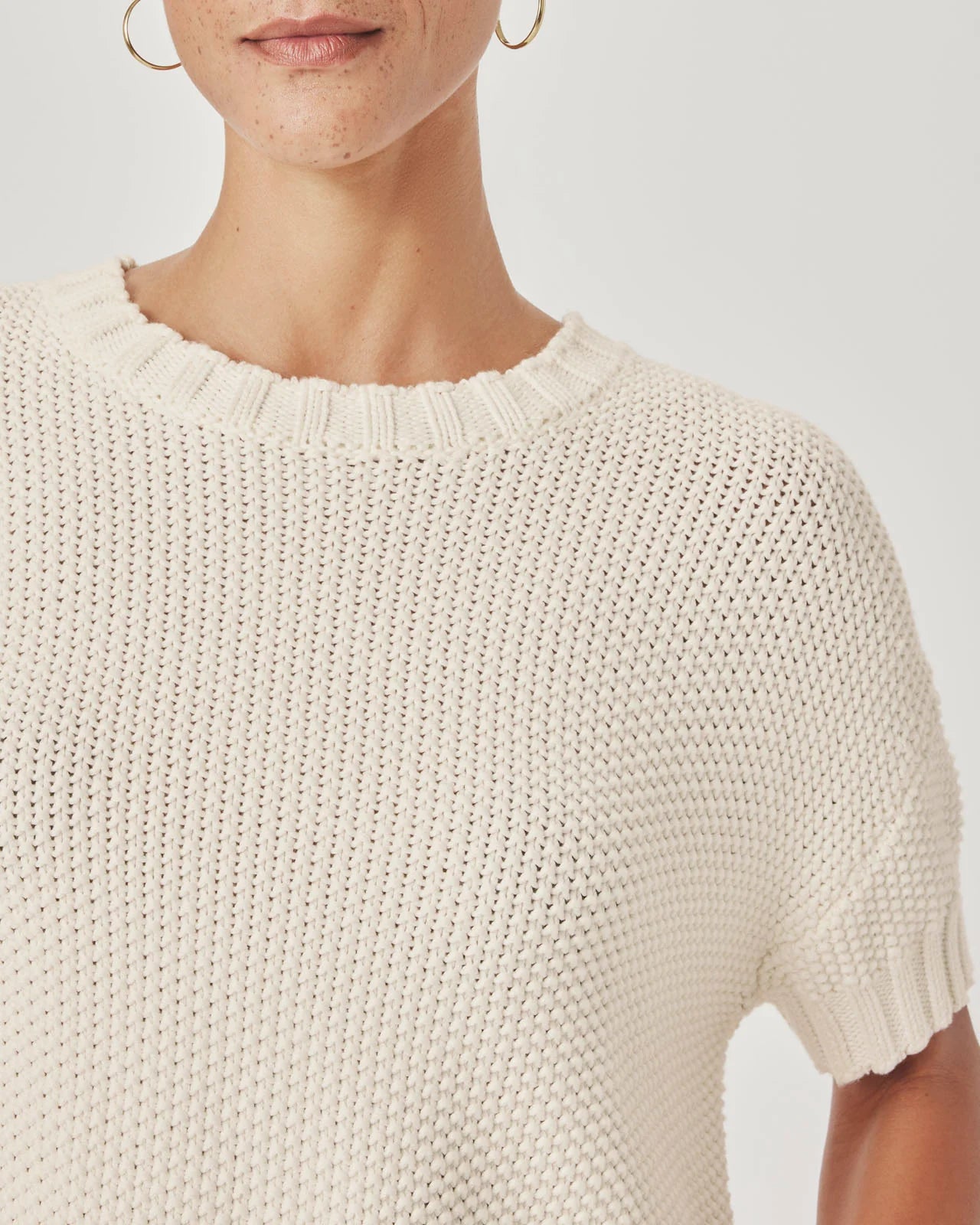 SPLENDID/ AnnMarie SS Sweater/ Light Fawn/Shell