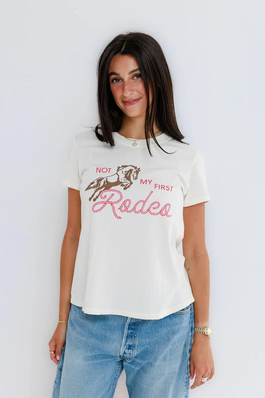 Not My First Rodeo Femme Tee/Off White