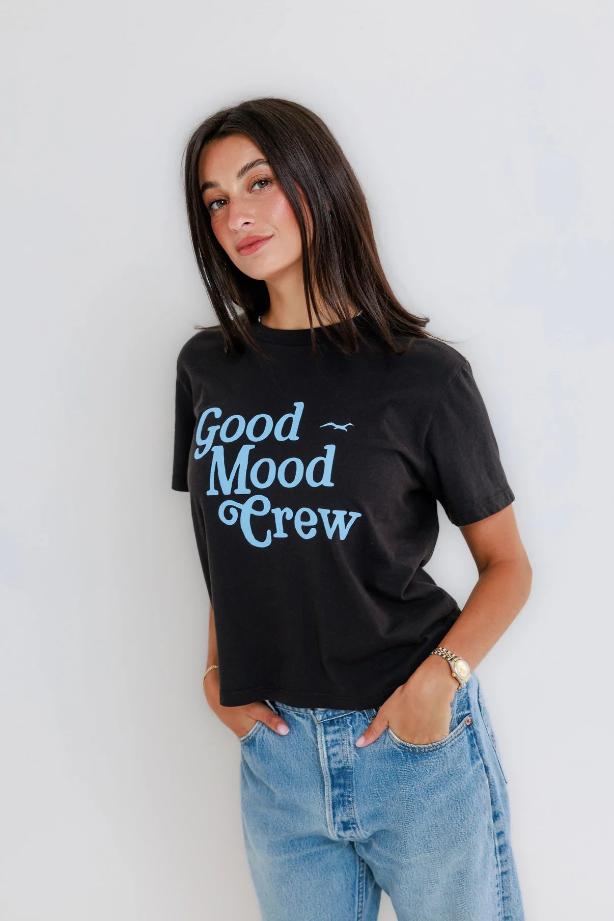 Good Mood Crew Everyday Tee/Black
