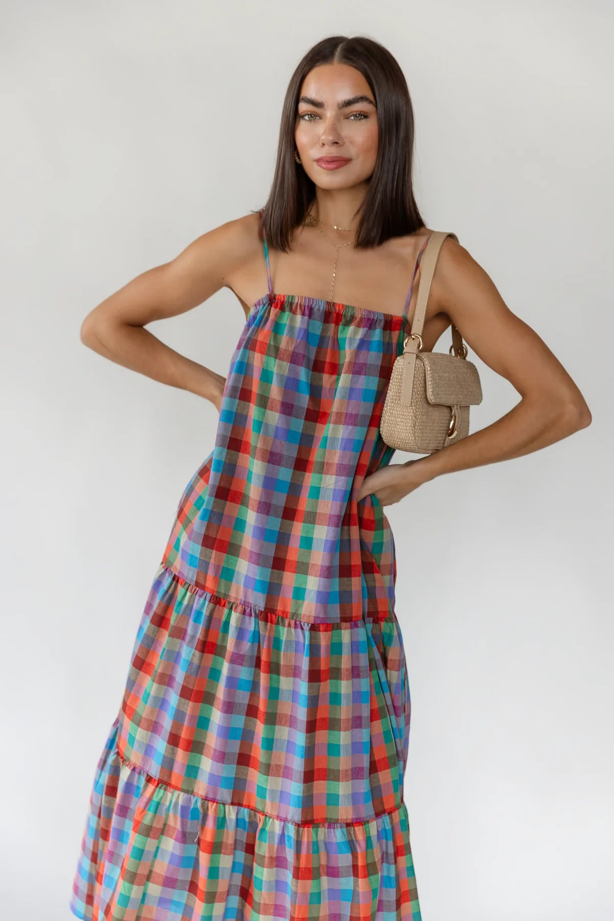 Plaid Maxi Dress / Mulitcolor