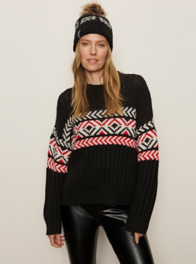 SANCTUARY - Send it Sweater - Black Multi