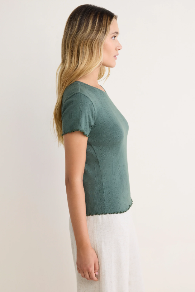 Pointelle Rib Georgia Tee