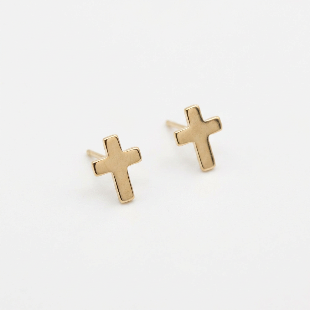 Itty Bitty Cross Studs