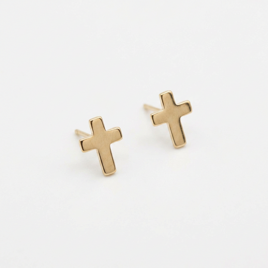 Itty Bitty Cross Studs