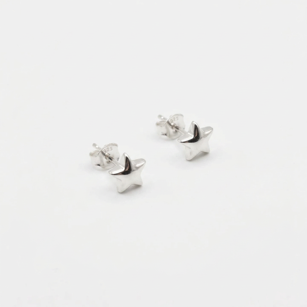 Puffy Star Studs