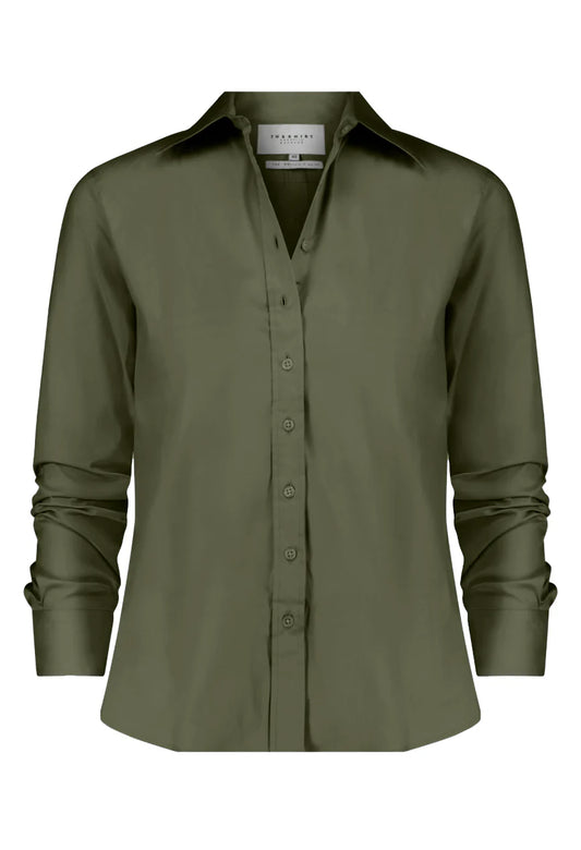 The Boyfriend Shirt/ Olive