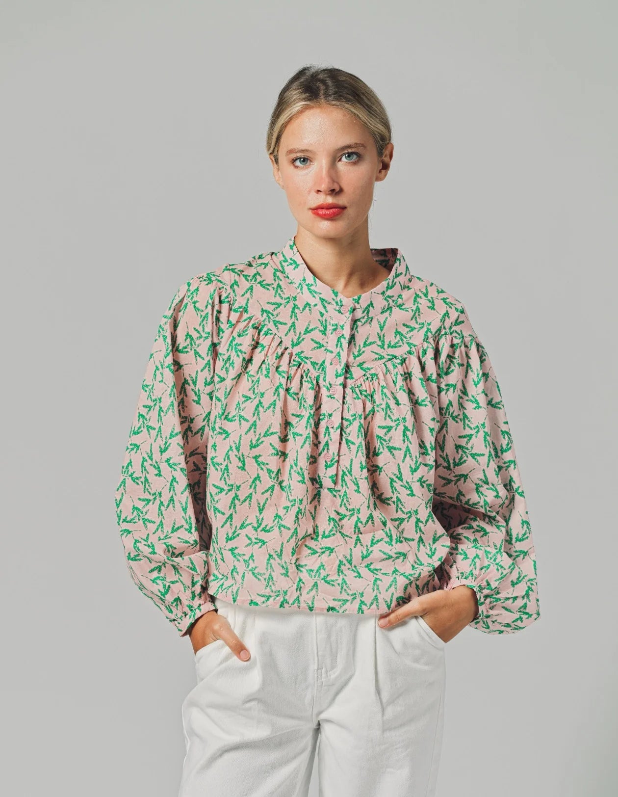 Logan Shirt/ Pink/Green