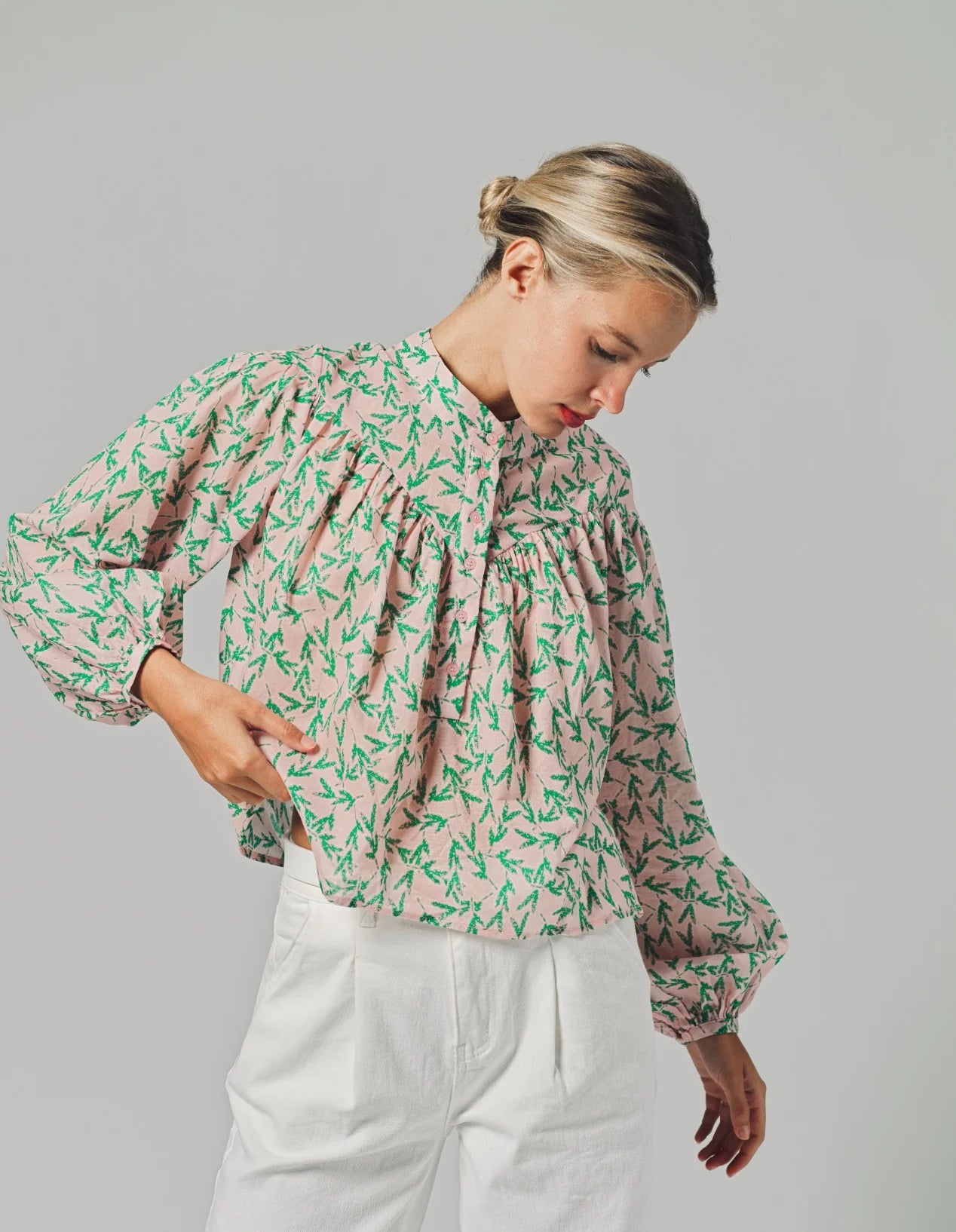 Logan Shirt/ Pink/Green