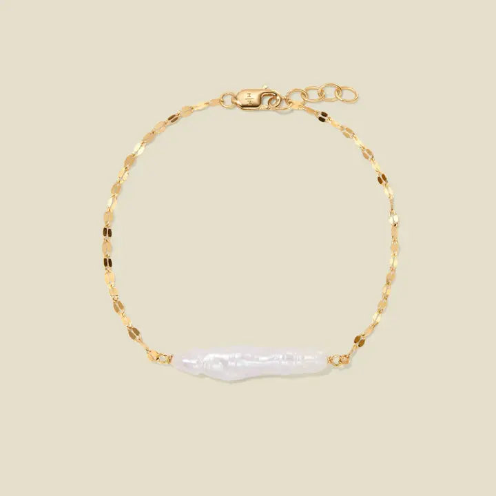 Baroque Pearl Bar Bracelet