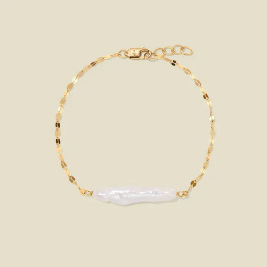 Baroque Pearl Bar Bracelet