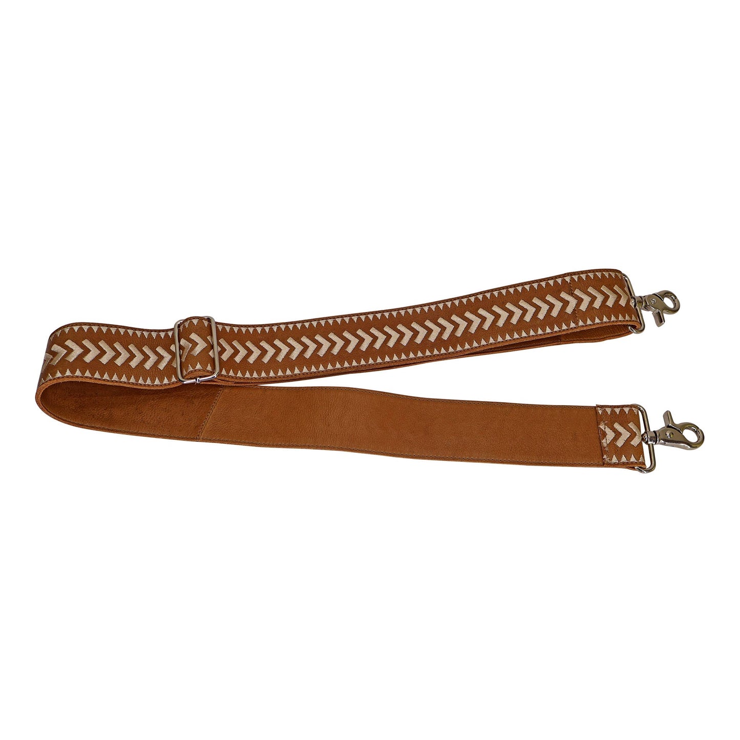 Archer Handcrafted Wide Leather Embroidered Shoulder Strap