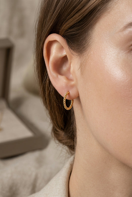 Paris Twisted Mini Hoops