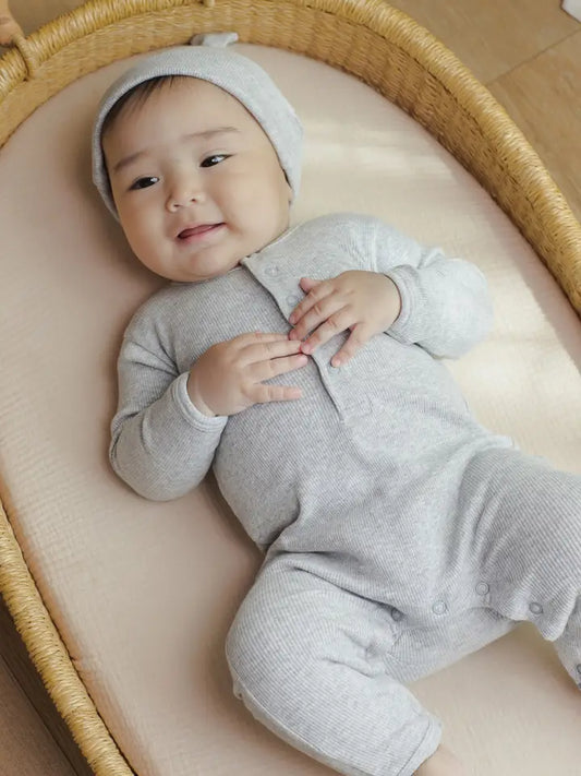 Ribbed Baby Jumpsuit / Dusty