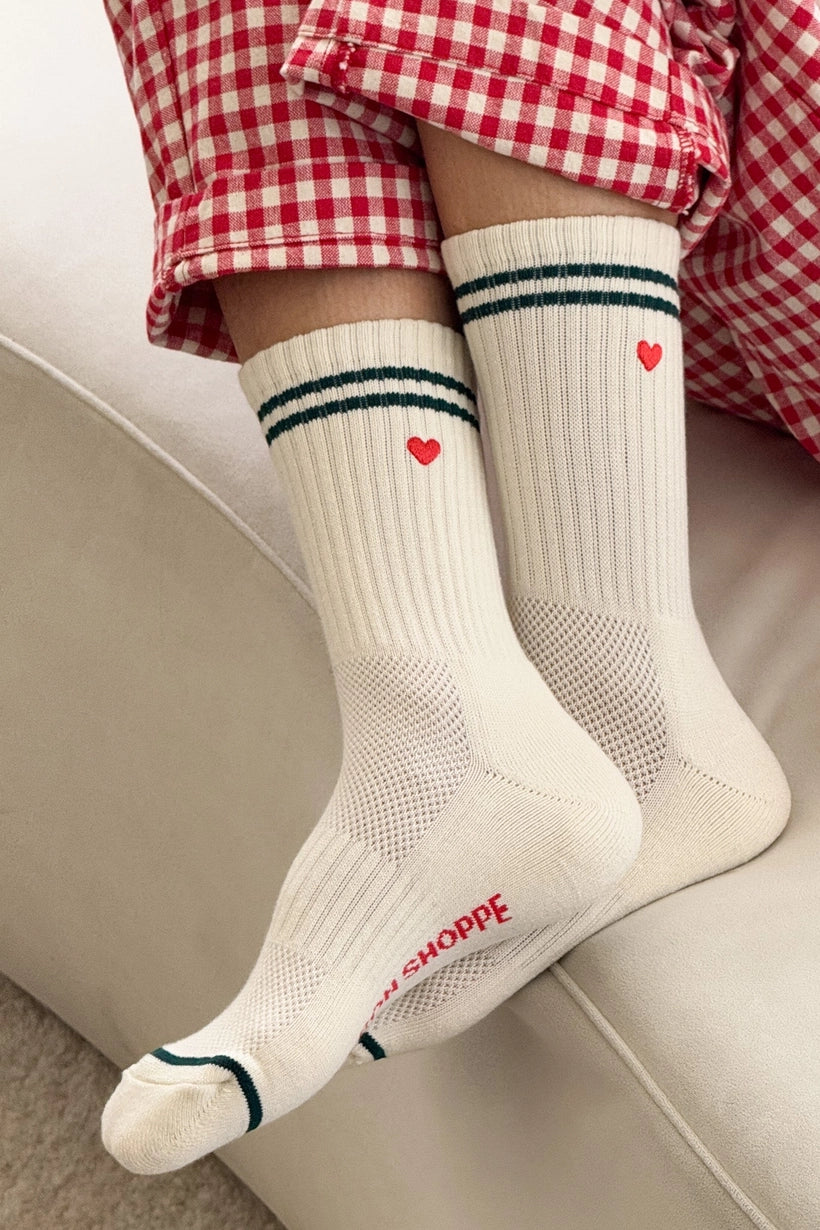 Embroidered Crew Socks
