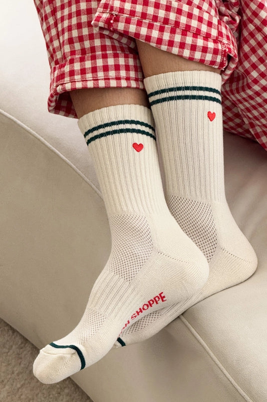 Embroidered Crew Socks
