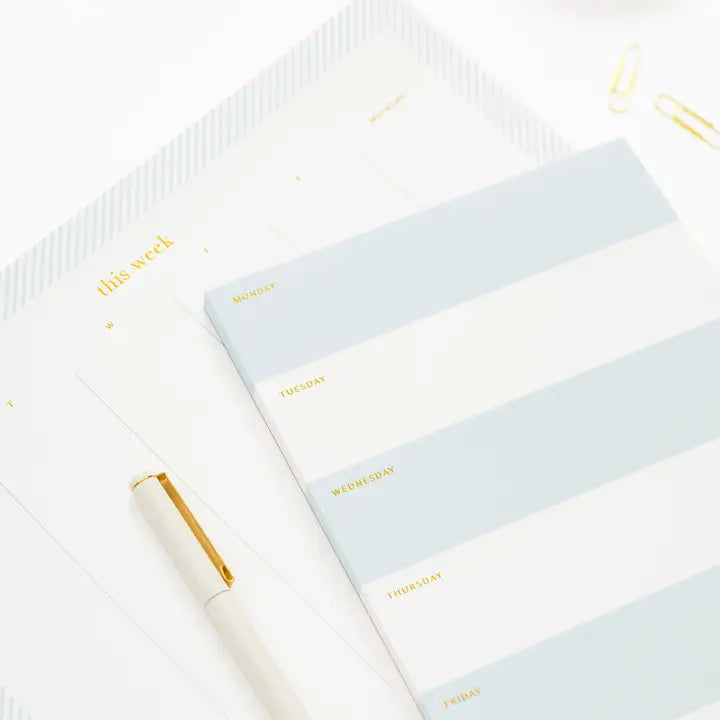 Striped Weekly Notepad