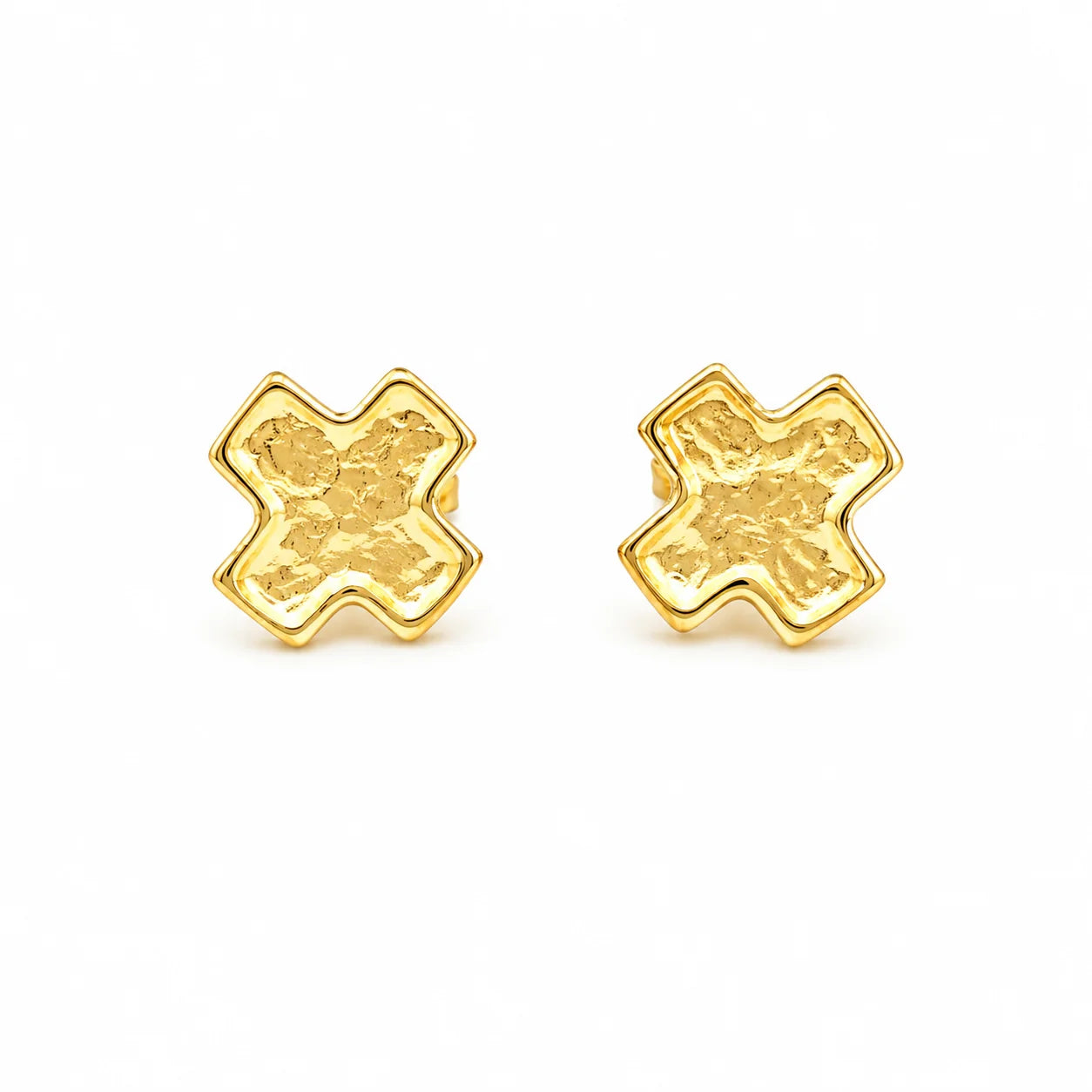 Hammered Cross Stud