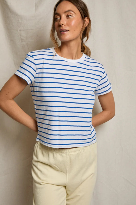 Everett Stripe Tee/ Cobalt