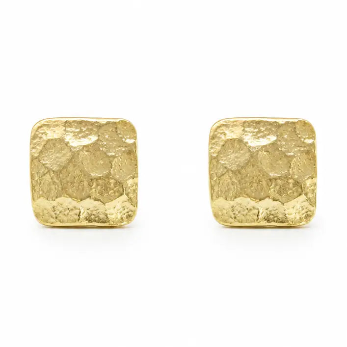 Hammered Square Studs