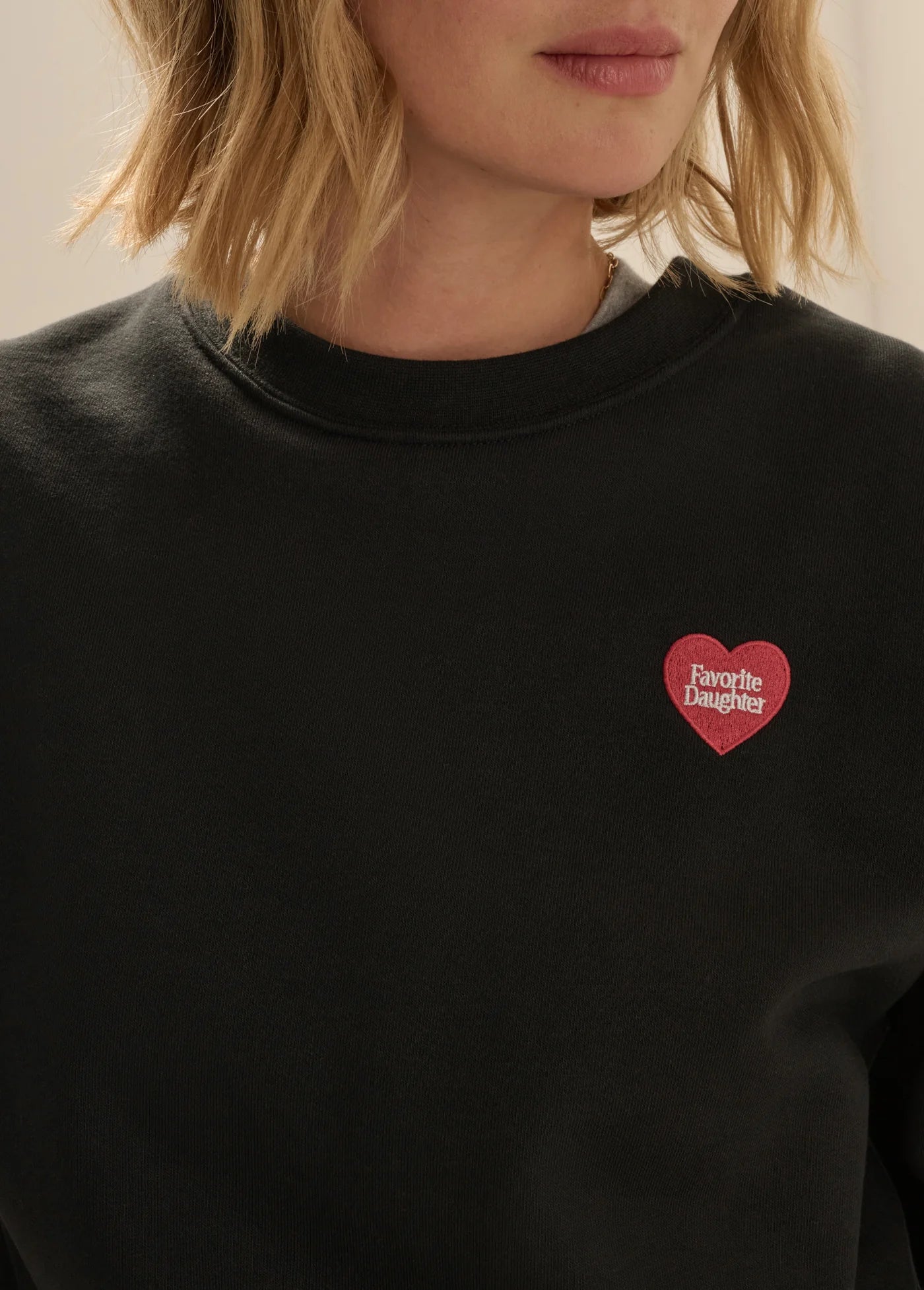 Embroidered Heart Sweatshirt