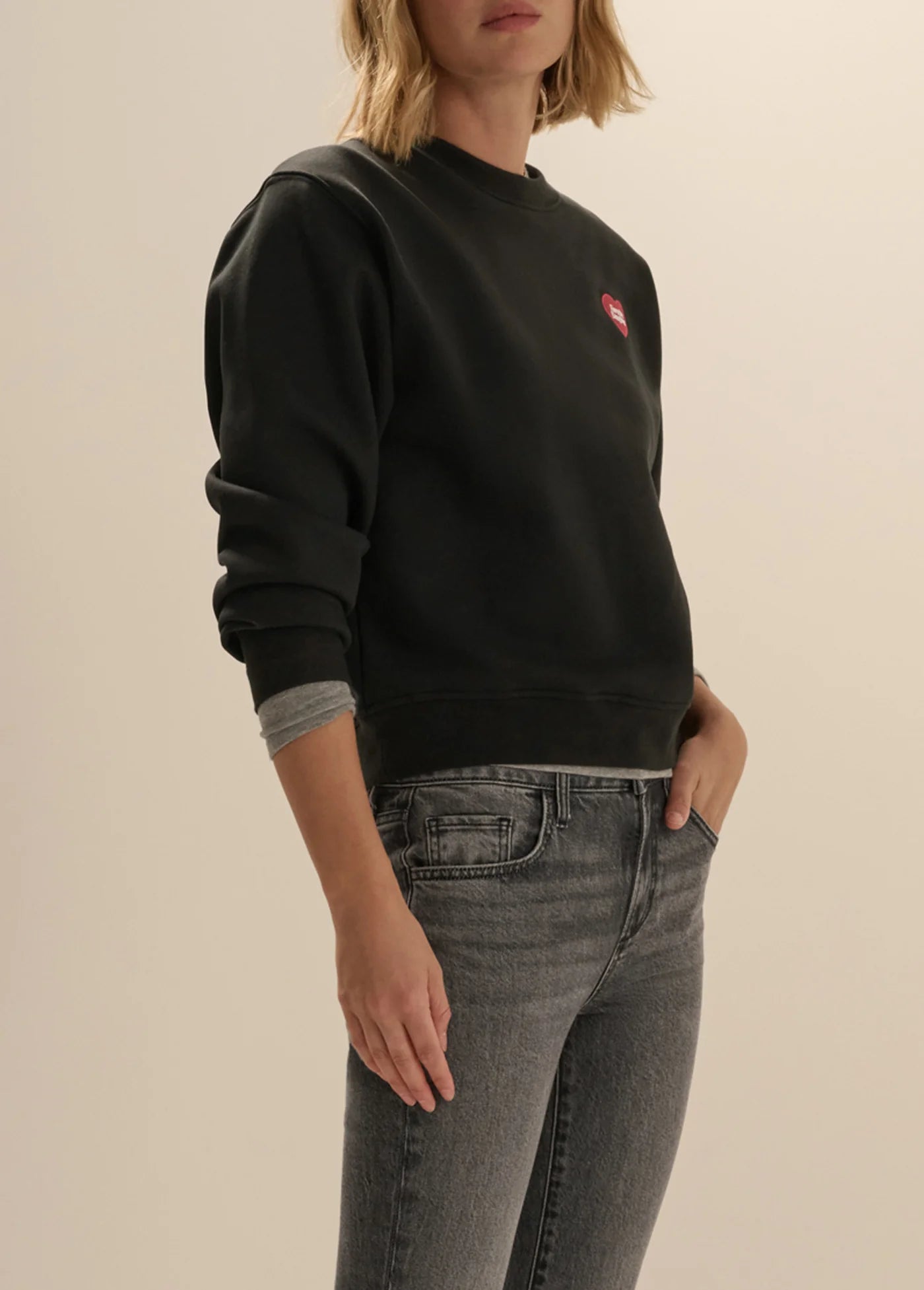 Embroidered Heart Sweatshirt