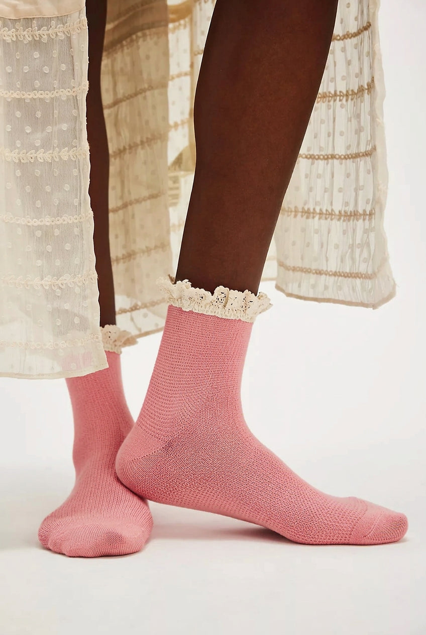 Beloved Waffle Knit Ankle Sock