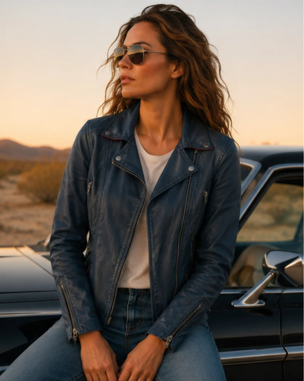 Christy Starry Leather Jacket