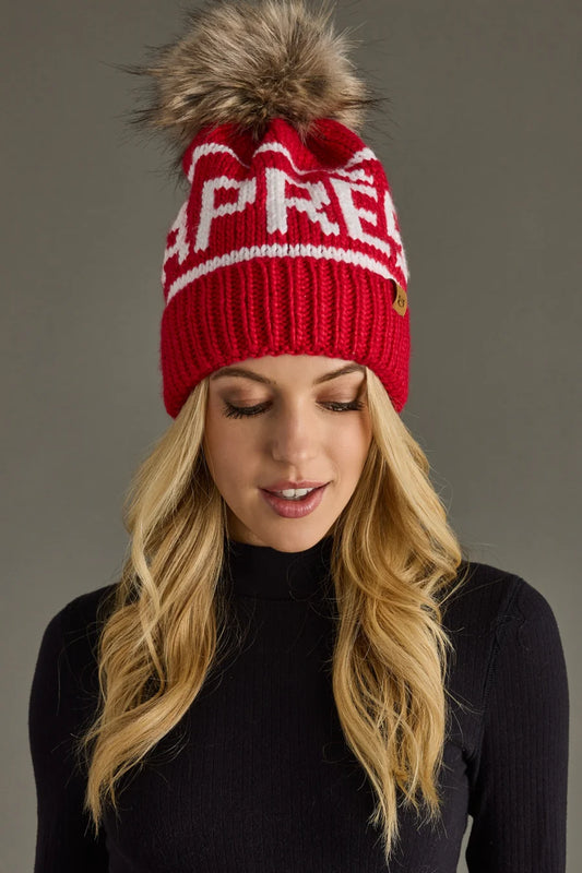 PANACHE - Apres Pom Hat / Red & White
