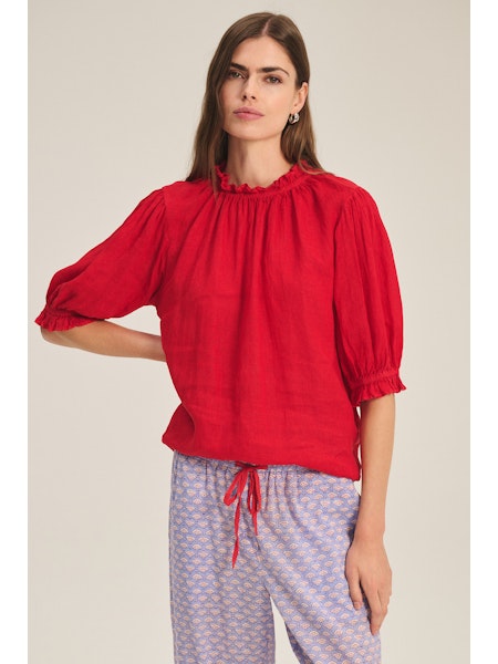 Rosabel Top/Lipgloss Red