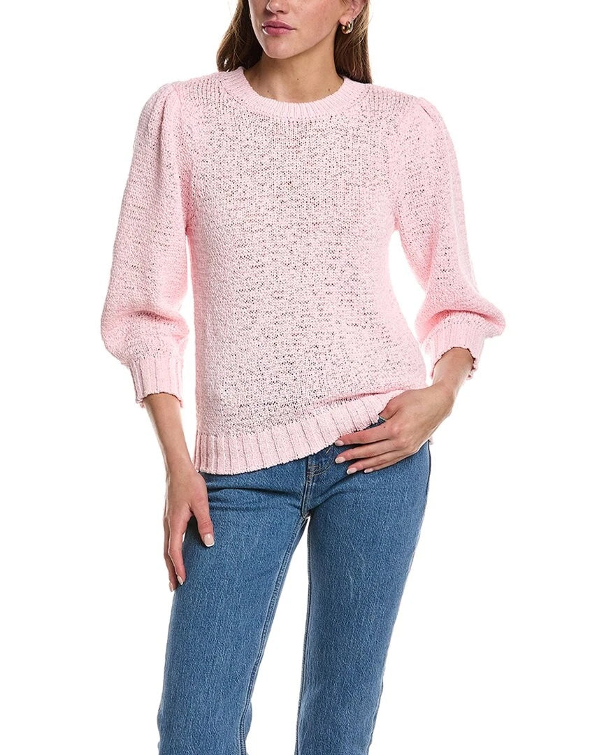 Elbow Puff Sleeve / Pink Posies