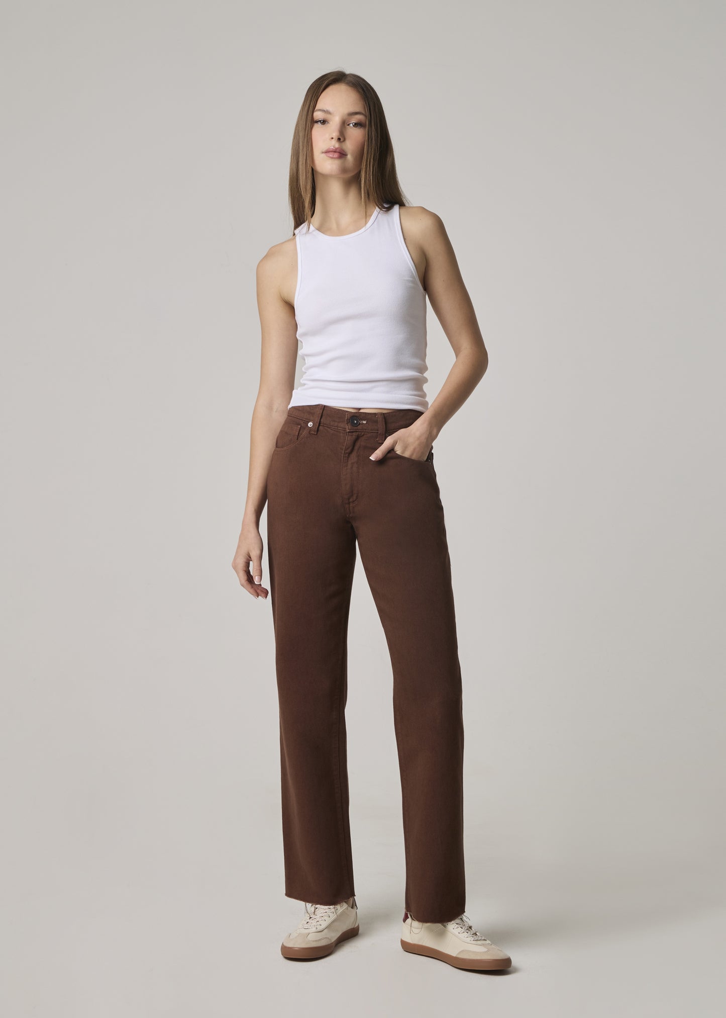 EDYSON - Vincent Wide Straight Leg W/ Raw Hem Zip Fly