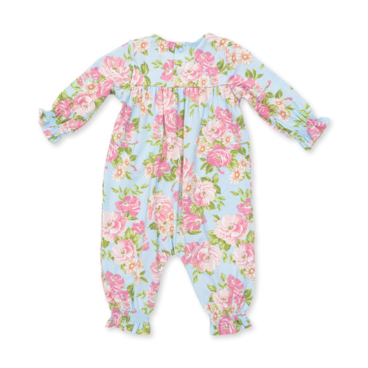 Smocked Long Sleeve Romper